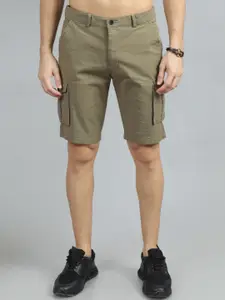 Bushirt Men Mid-Rise Cotton Cargo Shorts