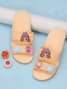 Yellow Bee Girls Sweet Treats & Love Applique Detailed Sliders