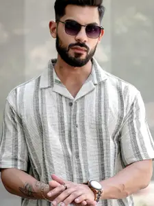 Maniac Comfort Striped Oversized Casual Shirt