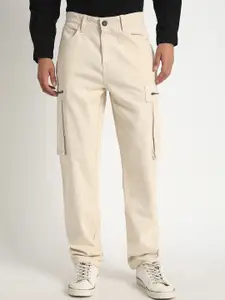 Bene Kleed Men Pure Cotton Mid Rise Straight Fit Cargo Jeans