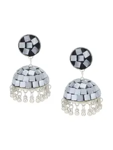 PRIVIU Metal Dome Shaped Jhumkas Earrings