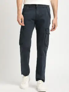 THE BEAR HOUSE Mid-Rise Regular Fit Cotton Cargos Trousers