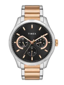 Timex Men Brass Dial & Stainless Steel Analogue Multi Function Watch TW0TG7622-EX