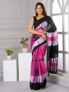 Shivanya  Handicrafts Tie and Dye Pure Cotton Block Print Saree
