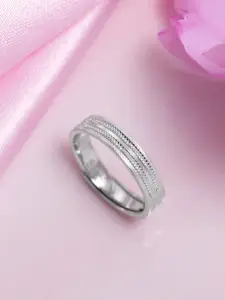 Zavya 925 Pure Sterling Silver Rhodium-Plating Finger Ring