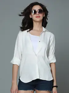 High Star Classic boxy Spread Collar Long Sleeves Casual Shirt