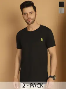 MACK JONNEY Pack Of 2 Round Neck Cotton T-shirt