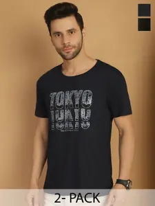 MACK JONNEY Pack of 2 Short Sleeves Round Neck Cotton T-shirt