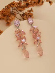 Jazz and Sizzle Silver-Plated Contemporary Drop Earrings