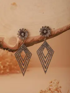 Jazz and Sizzle Gold-Plated Floral Drop Earrings