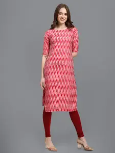 Dream Beauty Fashion Geometric Printed Straight Kurta