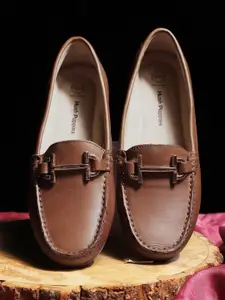 Hush Puppies Women Embellished Leather Horsebit Loafers