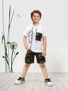 Toonyport Boys Graphic Printed Pure Cotton T-shirt with Shorts