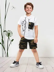 Toonyport Boys Graphic Printed Pure Cotton T-shirt with Shorts