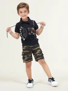 Toonyport Boys Graphic Printed Pure Cotton T-shirt with Shorts