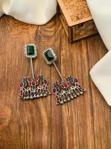 ABDESIGNS Silver-Plated Classic Drop Earrings