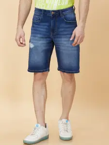 Being Human Men Washed Denim Shorts Technology