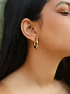 ISHKAARA Gold Plated Circular Half Hoop Earrings Earrings