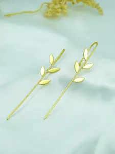 ISHKAARA Gold-Plated Leaf Shaped Earcuff