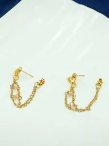 ISHKAARA Gold-Plated Heart Shaped Drop Earrings