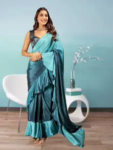 RACHNA Prestitched Frill Work Ready To Wear Saree