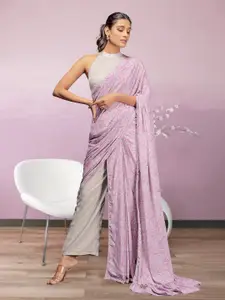 RACHNA Trouser With Frill Pallu Ready To Wear Saree