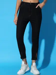 GUTI Women Skinny Fit High-Rise Stretchable Cropped Jeans