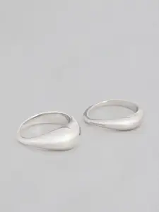Calvin Klein Women Set Of 2 Elongated Drops Brass-Plated Finger Ring