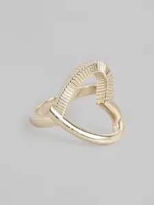 Calvin Klein Women Minimalistic Hearts Brass-Plated Finger Ring