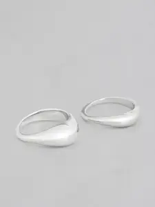 Calvin Klein Women Set Of 2 Elongated Drops Brass-Plated Finger Ring