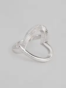 Calvin Klein Women Minimalistic Hearts Brass-Plated Finger Ring