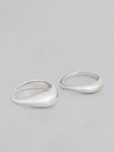 Calvin Klein Women Set Of 2 Elongated Drops Brass-Plated Finger Ring