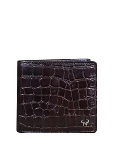 CALFNERO Animal Textured Leather RFID Two Fold Wallet