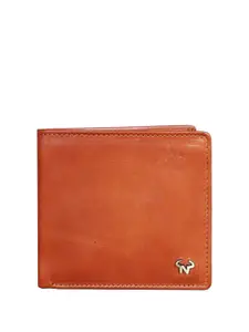 CALFNERO Textured Leather RFID Two Fold Wallet