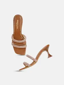 Kenneth Cole Textured Open Toe Slim Heels