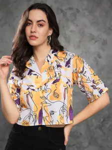 TANDUL Smart Floral Printed Crepe Casual Shirt