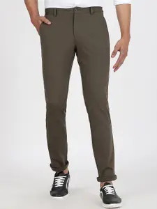 JADE BLUE Men Mid Rise Cotton Trousers