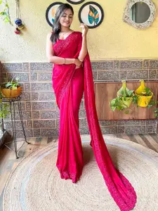 Anouk Embellished Pure Georgette Saree