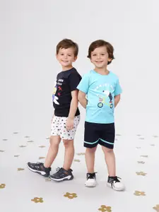 Toonyport Boys Boys Pack Of 2 Graphic Printed T Shirt With Shorts