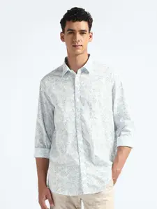 Flying Machine Slim Fit Floral Printed Cotton Casual Shirt