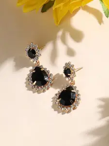 SOHI Gold-Plated Alloy Drop Earrings