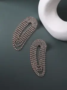 SOHI Gold-Plated Drop Earrings