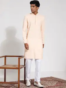 VASTRAMAY Embroidered Regular Sequinned Kurta with Pyjamas