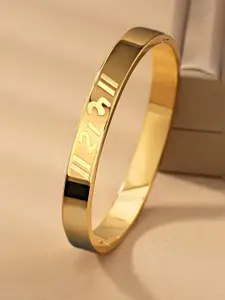 MEENAZ Men Gold-Plated Kada Bracelet