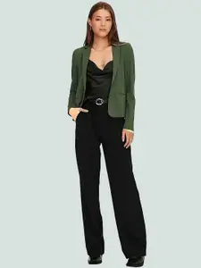 BAESD Notched Lapel Long Sleeves Single Breasted Blazer