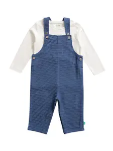 JusCubs Infant Boys Self Design Dungaree With T-Shirt