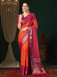 Anouk Ethnic Motifs Zari Pure Georgette Kanjeevaram Saree