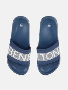 United Colors of Benetton Men Striped Sliders