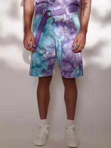 THE CLOTHING FACTORY Men Tie & Dye Twill Cotton Shorts