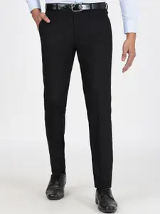 JADE BLUE Men Slim Fit Mid-Rise Cotton Formal Trousers